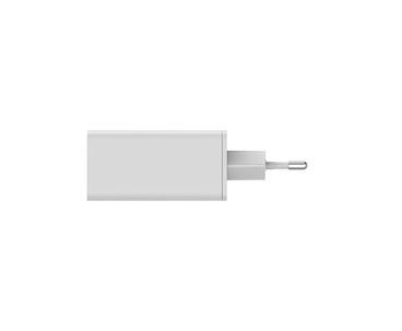 CARGADOR PARED/VIAJE GaN 2xUSB-C/PD + USB-A 65W BLANCO LEOTEC