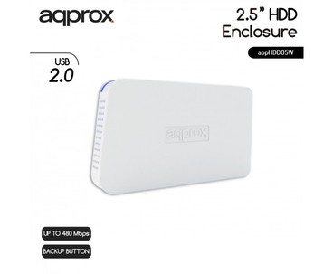 CAJA EXTERNA USB 2.5" SATA WHITE APPROX