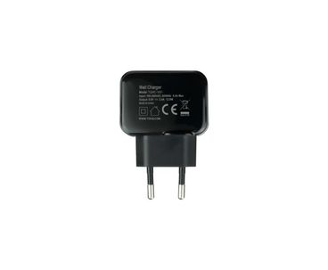 CARGADOR PARED AUTOMATICO 1XUSB 5V 2.4A NEGRO TOOQ